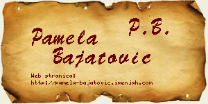 Pamela Bajatović vizit kartica